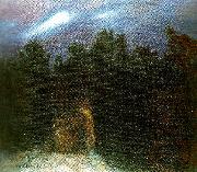 bruno liljefors uven djupt inne i skogen oil painting